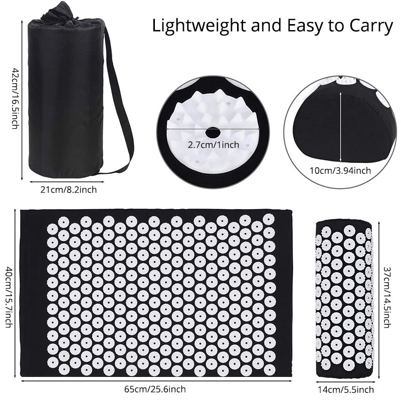 Acupressure Mat and Pillow Set